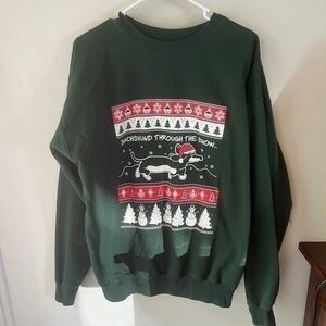 “Dachshund through the snow” crew neck sweatshirt
